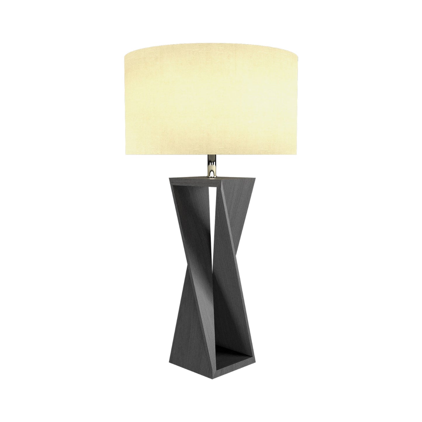 Spin Table Lamp in Organic Lead Grey.