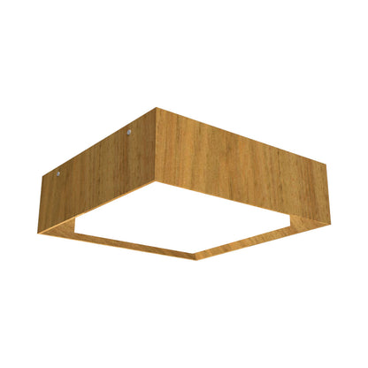 Squares LED Flush Mount Ceiling Light in Louro Freijo (15.75-Inch).