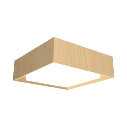 Squares LED Flush Mount Ceiling Light in Maple (15.75-Inch).