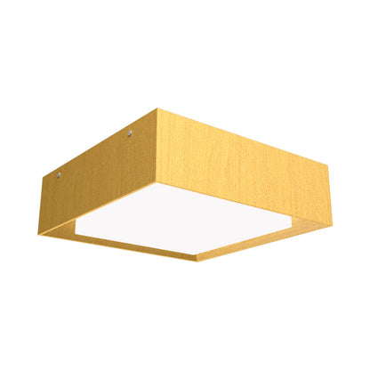 Squares LED Flush Mount Ceiling Light in Organic Gold (15.75-Inch).