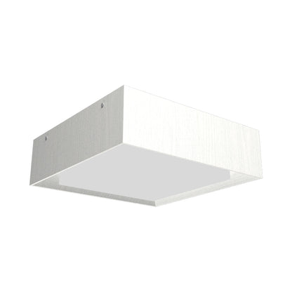 Squares LED Flush Mount Ceiling Light in Organic White (15.75-Inch).