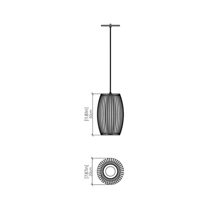 Stecche Di Legno 1140 Pendant Light - line drawing.