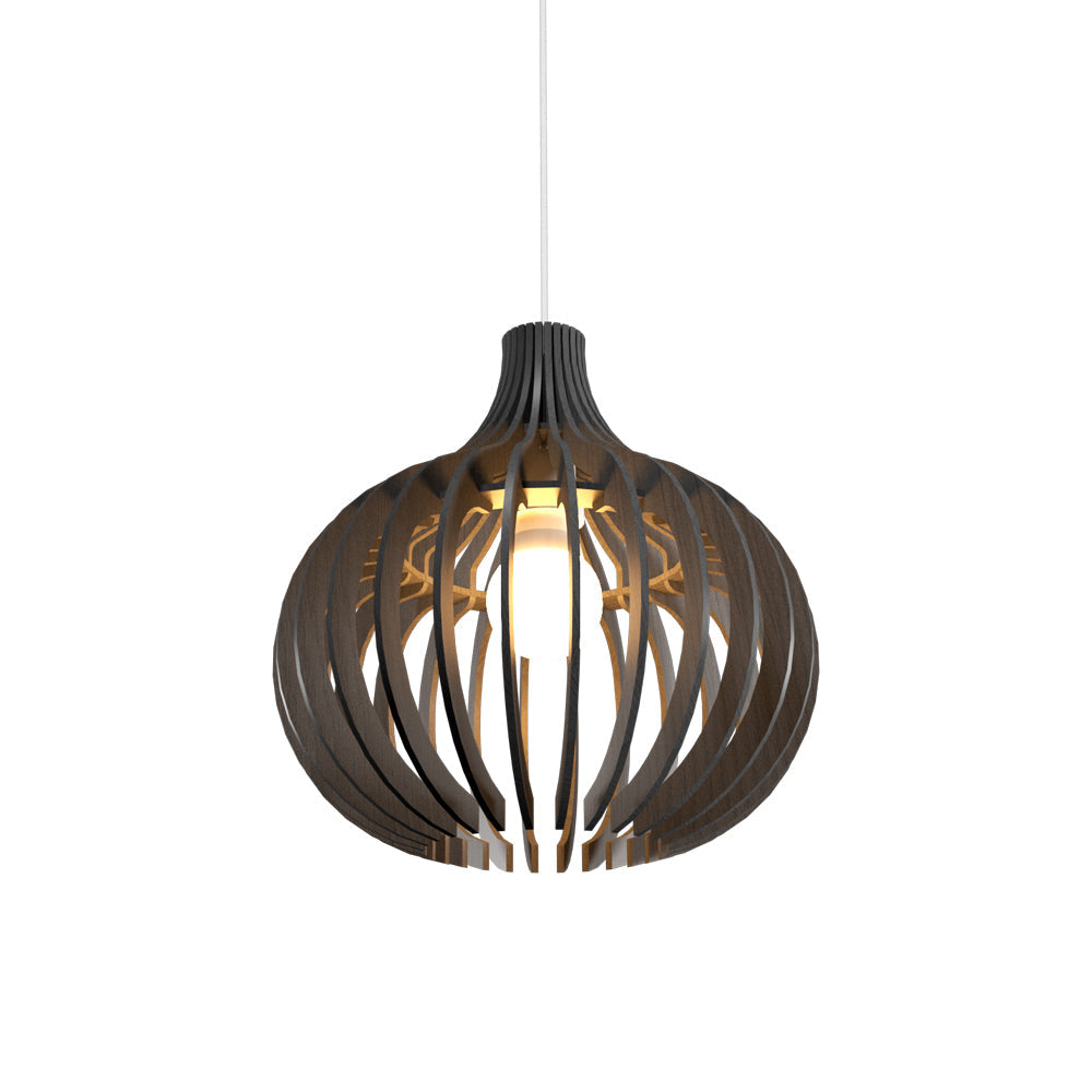 Stecche Di Legno 1182 Pendant Light in Organic Lead Grey.