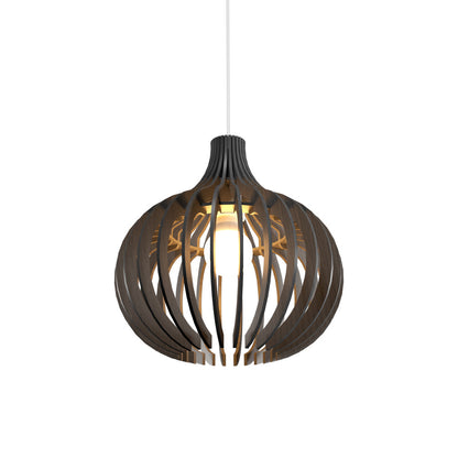 Stecche Di Legno 1182 Pendant Light in Organic Lead Grey.