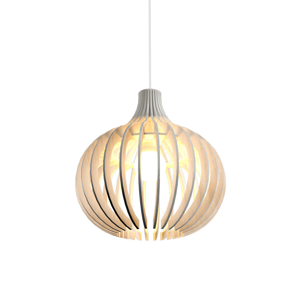 Stecche Di Legno 1182 Pendant Light in Organic White.