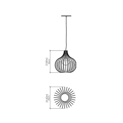 Stecche Di Legno 1182 Pendant Light - line drawing.