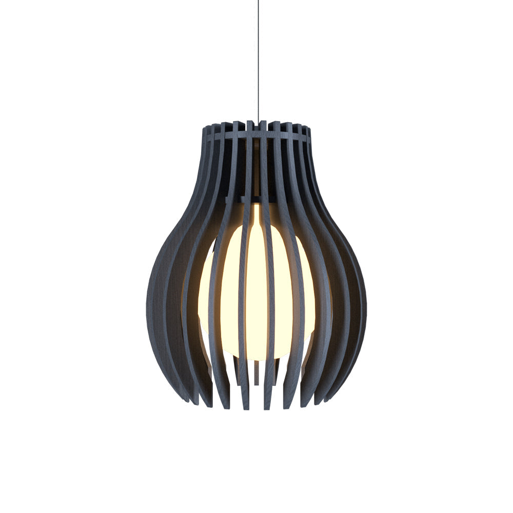 Stecche Di Legno 1236 Pendant Light in Organic Lead Grey.
