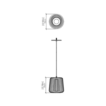 Stecche Di Legno 142 Pendant Light - line drawing.
