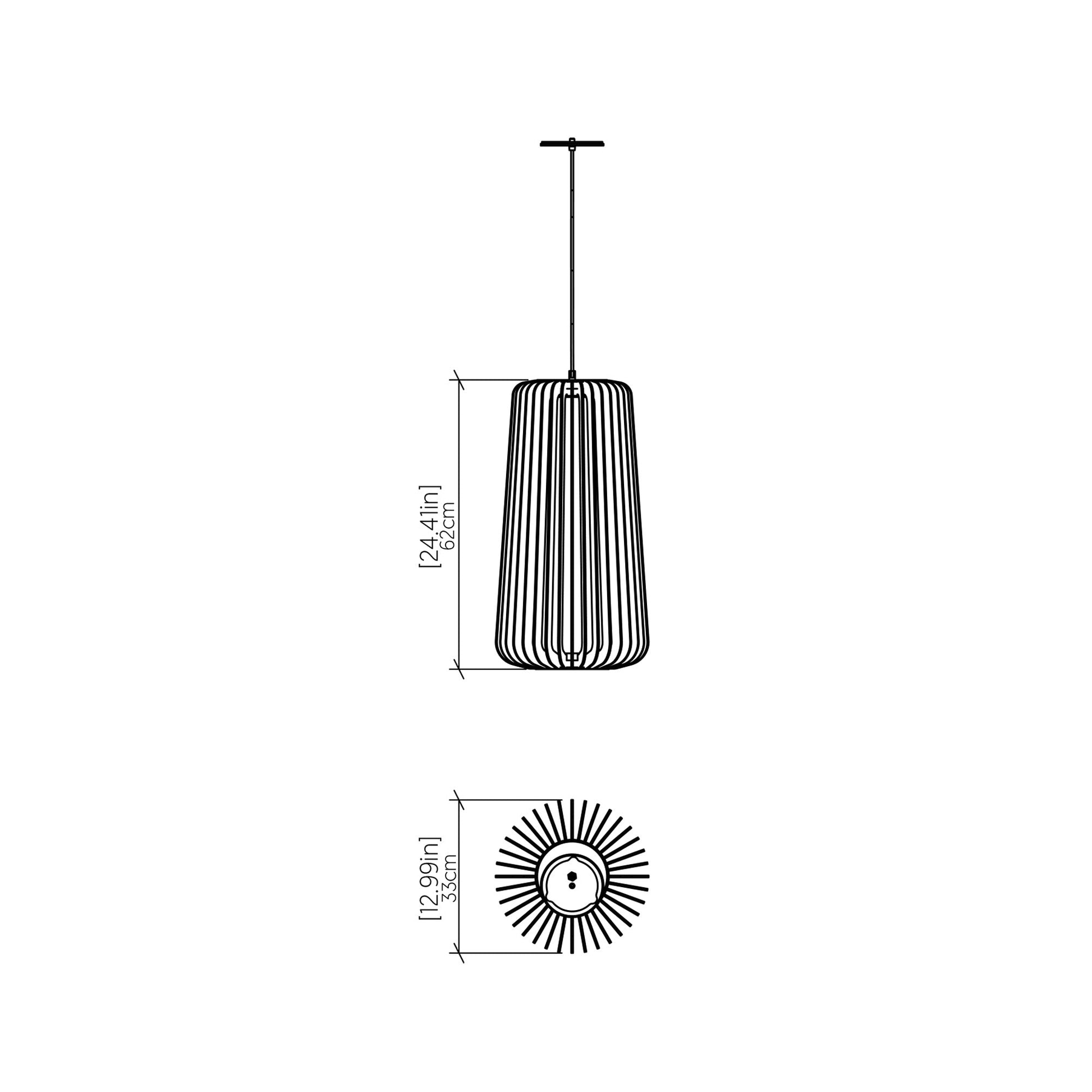 Stecche Di Legno 1427 Pendant Light - line drawing.