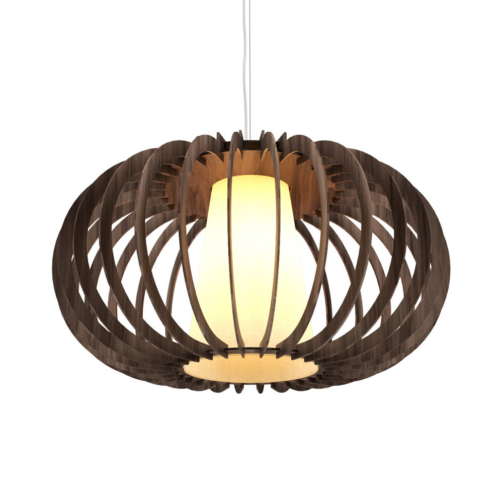 Stecche Di Legno 1489 Pendant Light in American Walnut (18.7-Inch).
