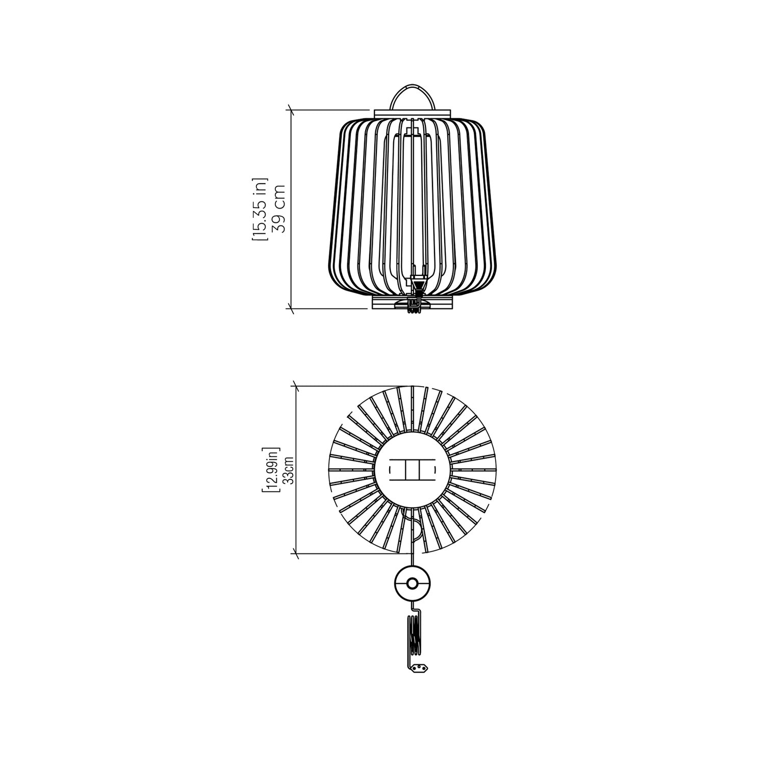 Stecche Di Legno 30357 Floor Lamp - line drawing.
