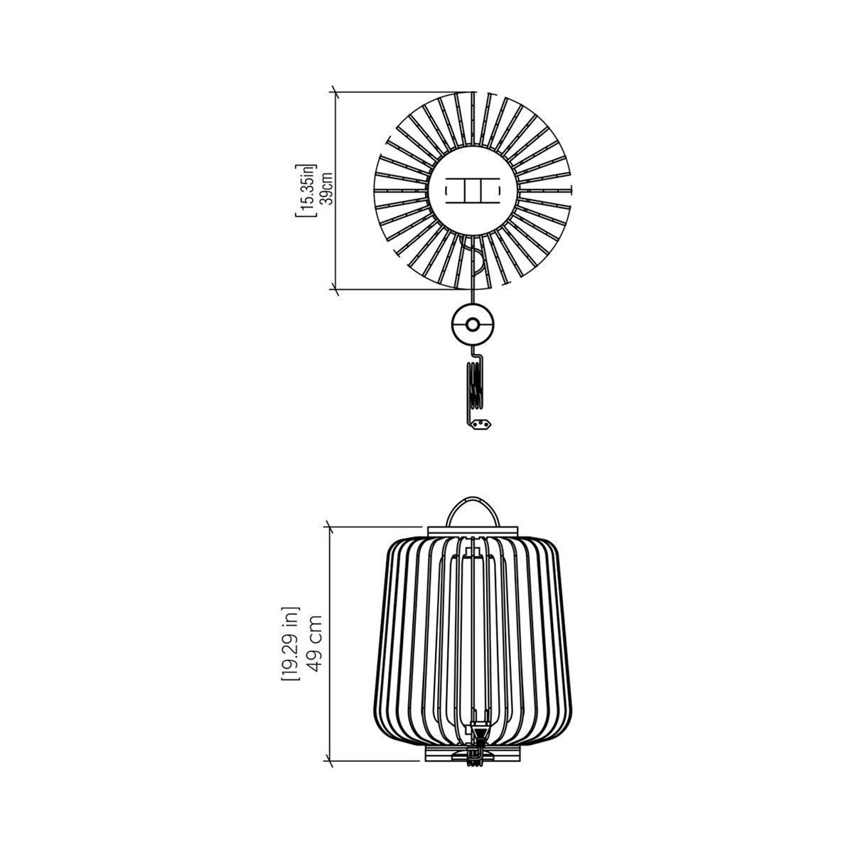 Stecche Di Legno 30357 Floor Lamp - line drawing.
