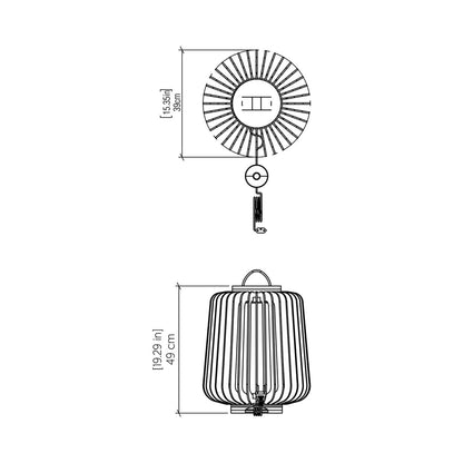 Stecche Di Legno 30357 Floor Lamp - line drawing.