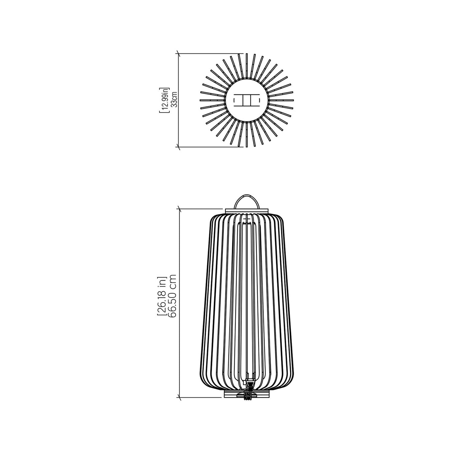 Stecche Di Legno 30368 Floor Lamp - line drawing.