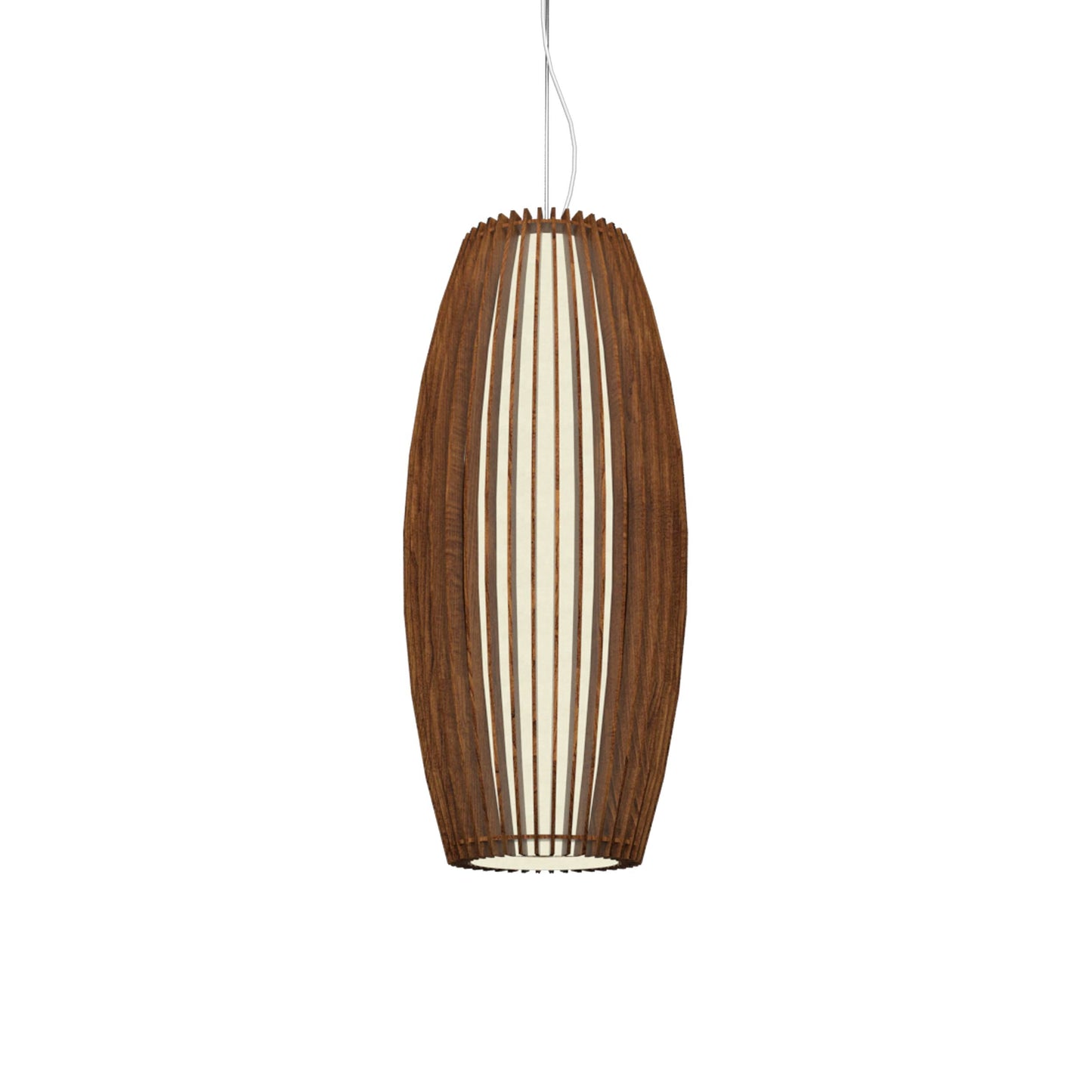 Stecche Di Legno Barrel Pendant Light in Imbuia.