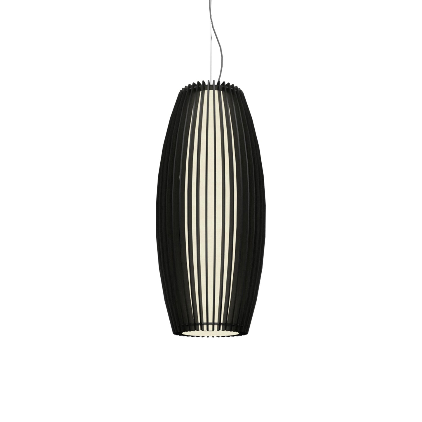 Stecche Di Legno Barrel Pendant Light in Charcoal.