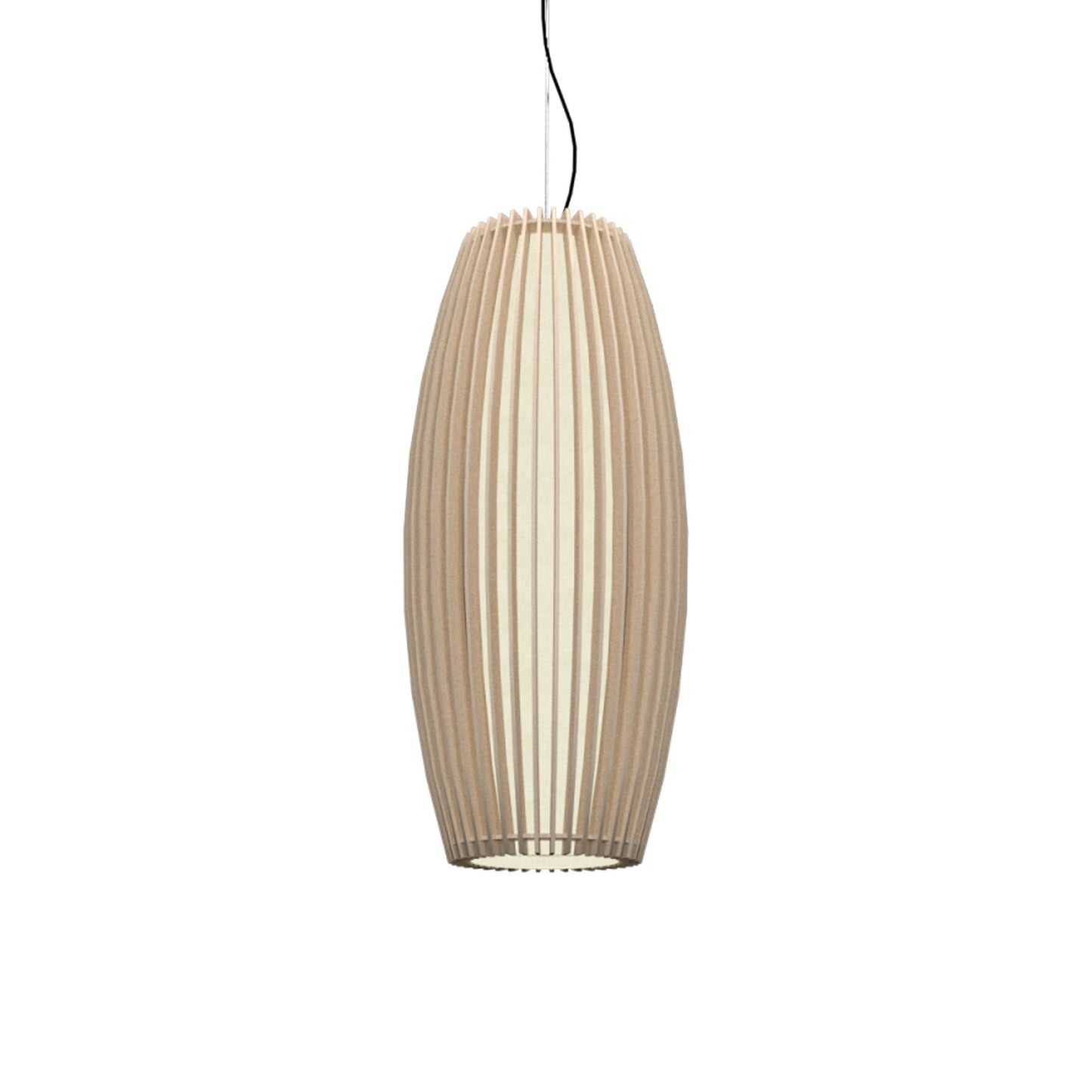 Stecche Di Legno Barrel Pendant Light in Organic Cappuccino.