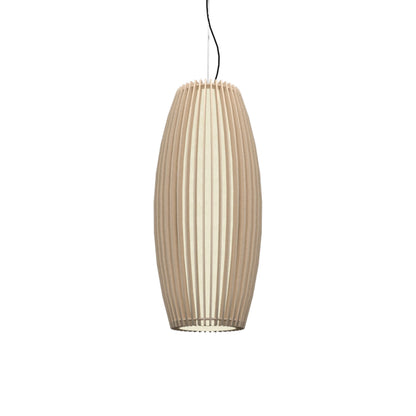 Stecche Di Legno Barrel Pendant Light in Organic Cappuccino.