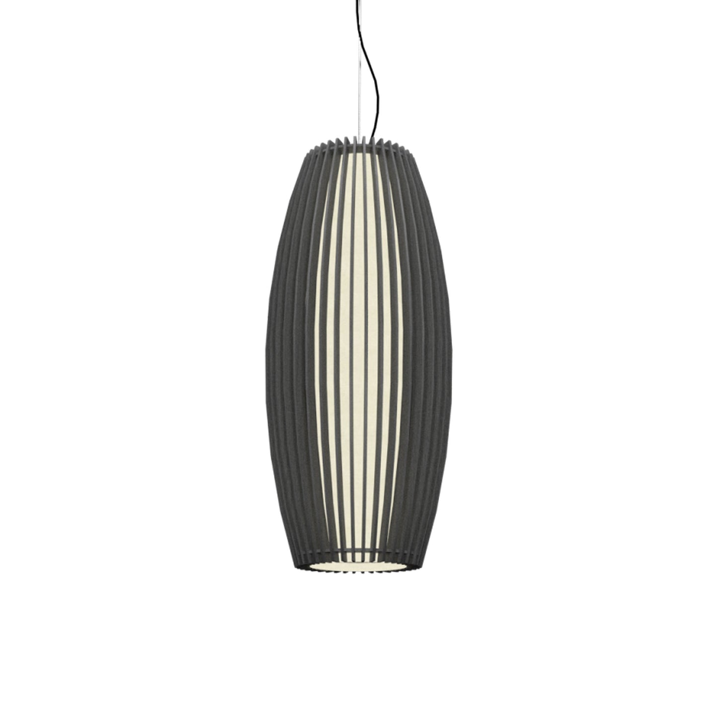 Stecche Di Legno Barrel Pendant Light in Organic Lead Grey.