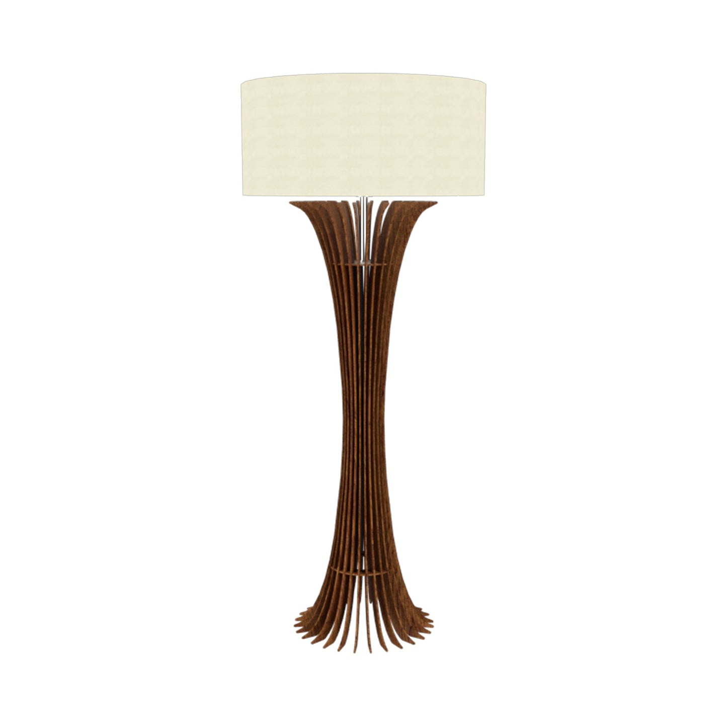 Stecche Di Legno Floor Lamp in Imbuia.