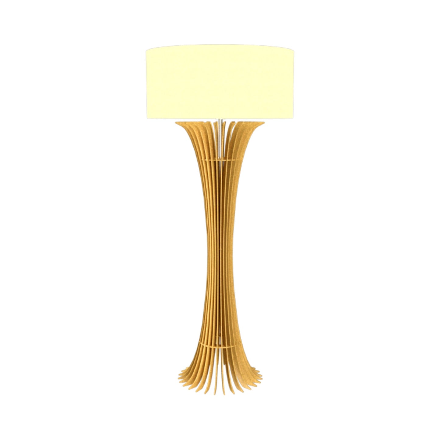 Stecche Di Legno Floor Lamp in Organic Gold.