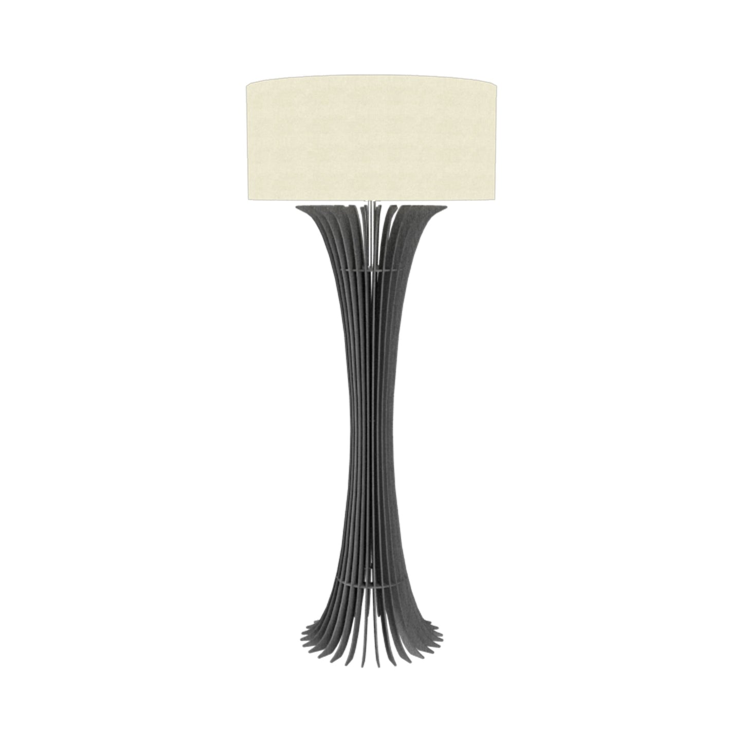 Stecche Di Legno Floor Lamp in Organic Lead Grey.