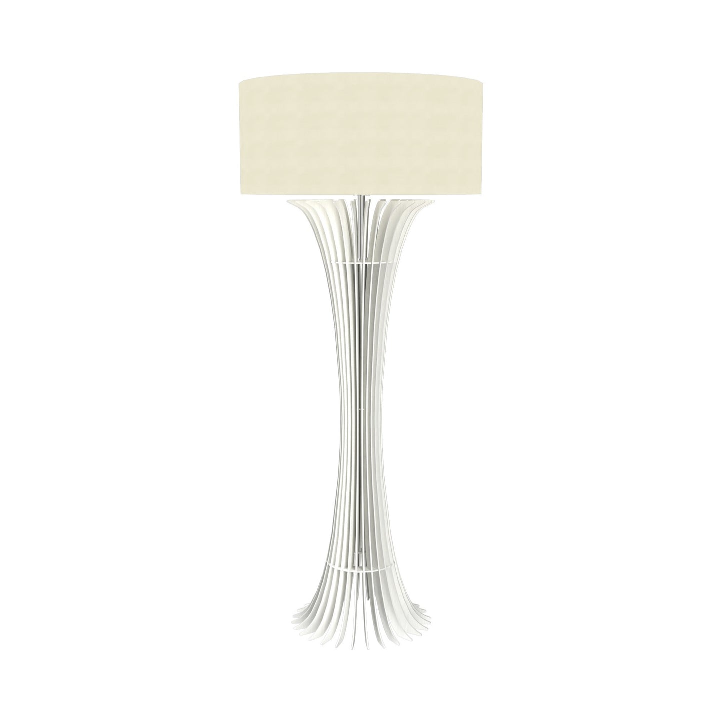 Stecche Di Legno Floor Lamp in Organic White.