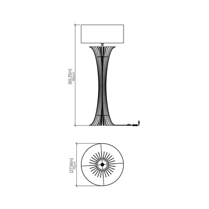 Stecche Di Legno Floor Lamp - line drawing.