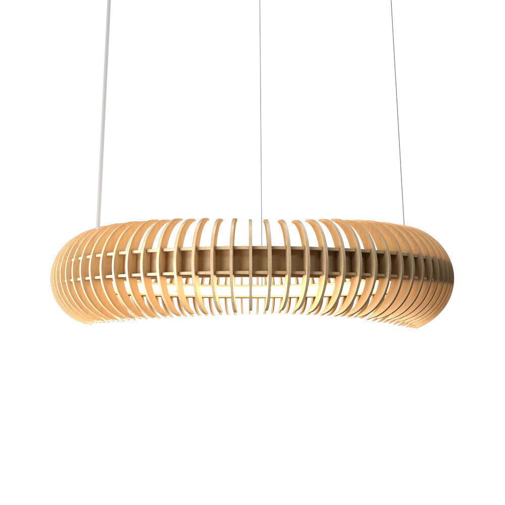 Stecche Di Legno LED Pendant Light in Maple (25.2-Inch).