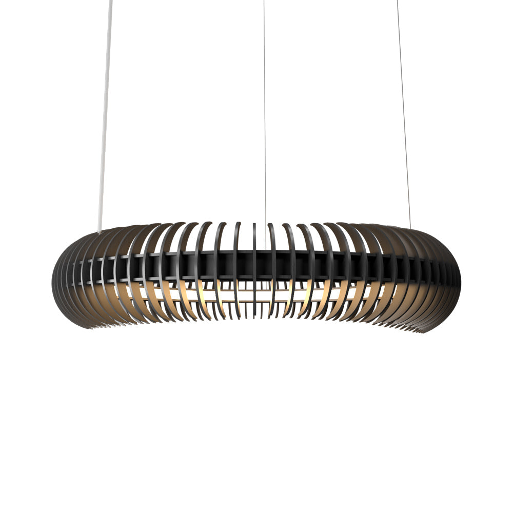 Stecche Di Legno LED Pendant Light in Organic Lead Grey (25.2-Inch).