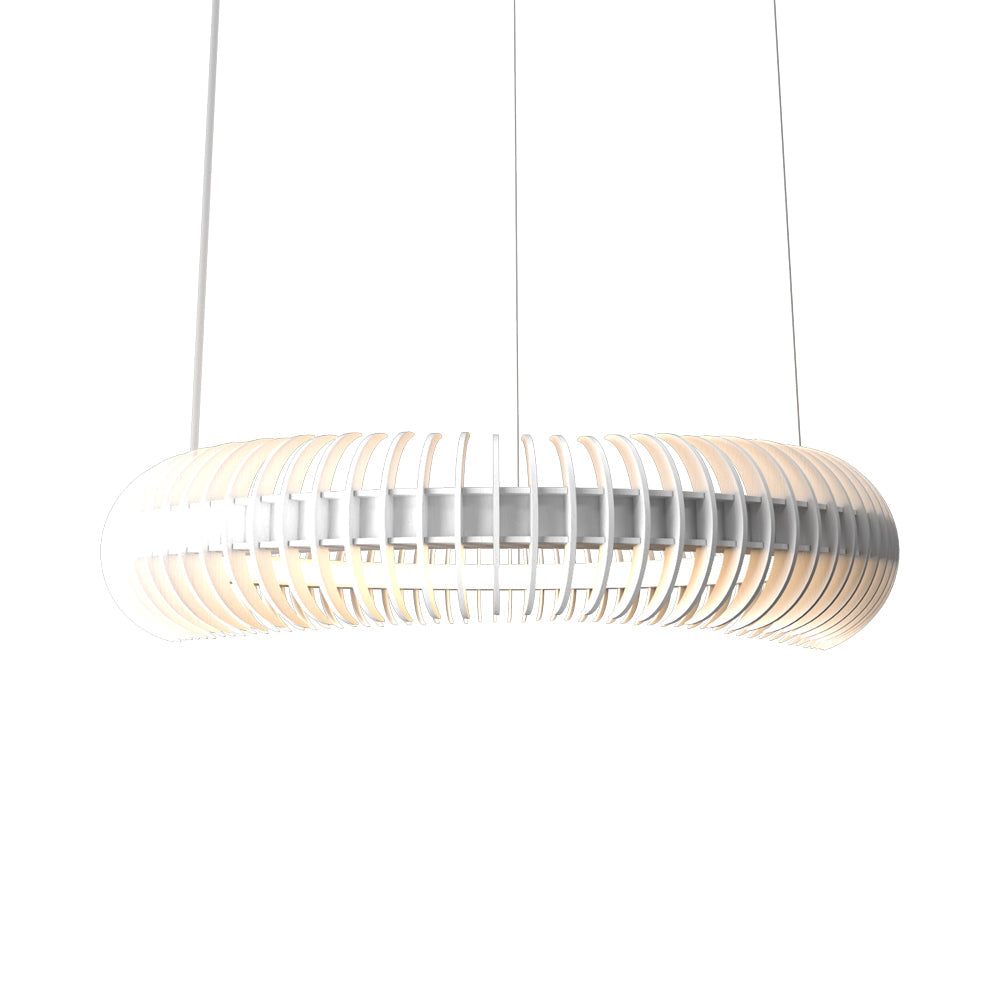 Stecche Di Legno LED Pendant Light in Organic White (25.2-Inch).