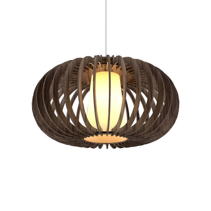 Stecche Di Legno Oval Pendant Light in American Walnut (Small).
