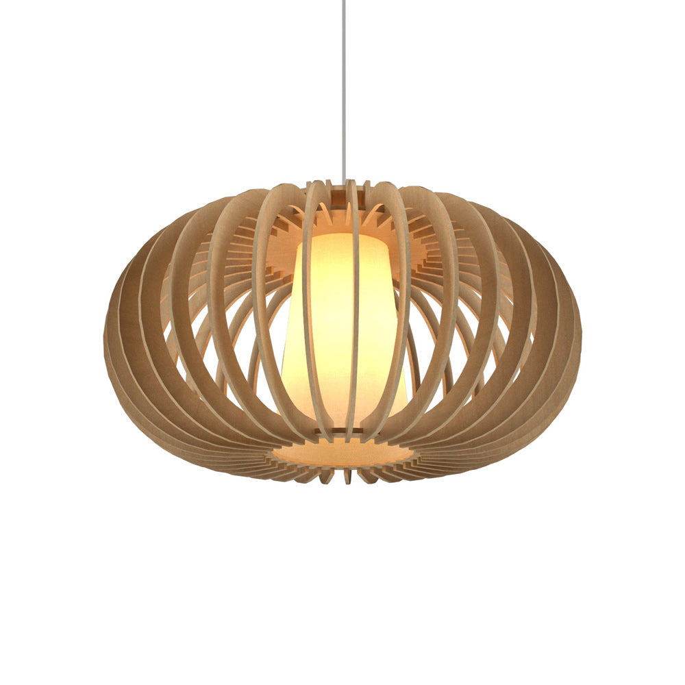 Stecche Di Legno Oval Pendant Light in Maple (Small).