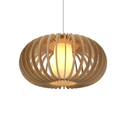 Stecche Di Legno Oval Pendant Light in Maple (Small).