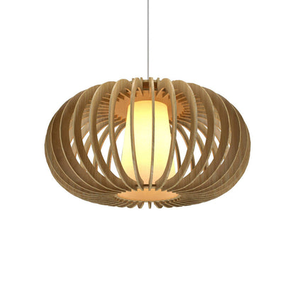 Stecche Di Legno Oval Pendant Light in Sand (Small).