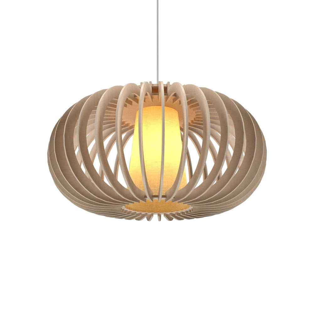 Stecche Di Legno Oval Pendant Light in Organic Cappuccino (Small).
