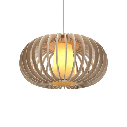 Stecche Di Legno Oval Pendant Light in Organic Cappuccino (Small).
