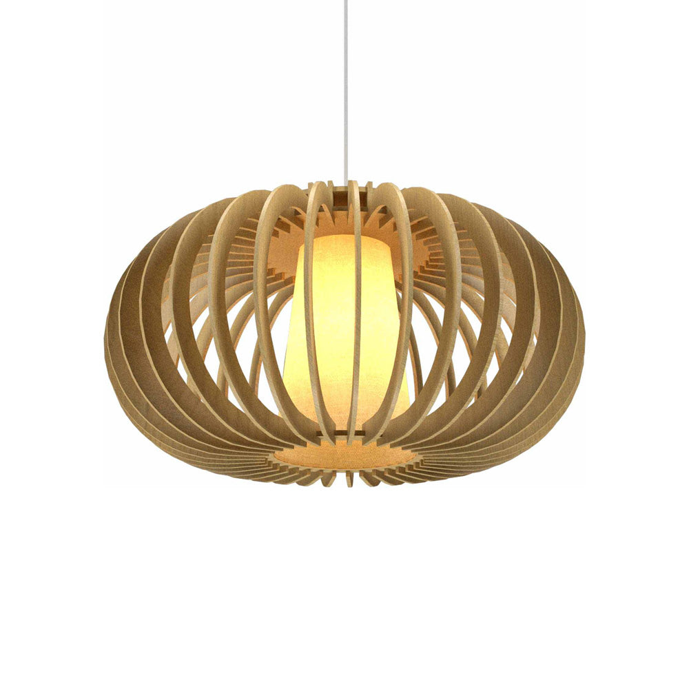 Stecche Di Legno Oval Pendant Light in Organic Gold (Small).