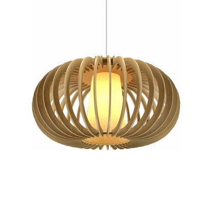 Stecche Di Legno Oval Pendant Light in Organic Gold (Small).