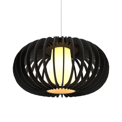 Stecche Di Legno Oval Pendant Light in Charcoal (Large).