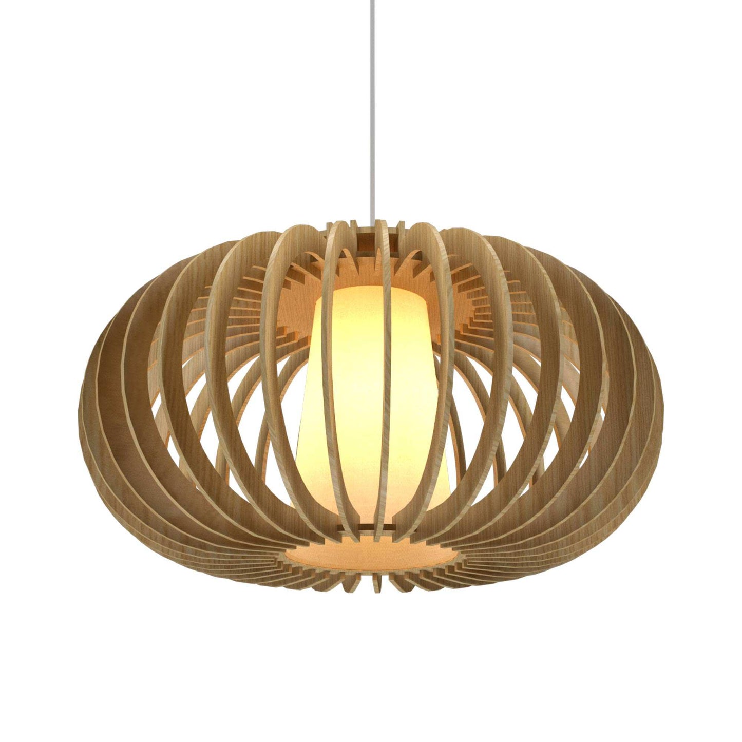 Stecche Di Legno Oval Pendant Light in Sand (Large).
