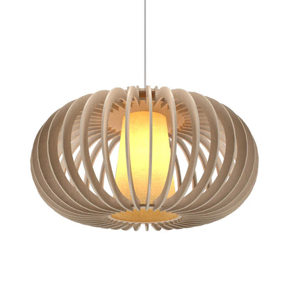 Stecche Di Legno Oval Pendant Light in Organic Cappuccino (Large).