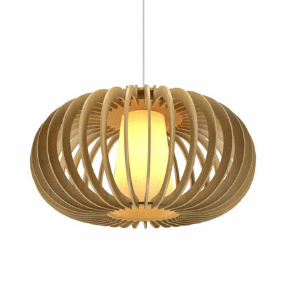 Stecche Di Legno Oval Pendant Light in Organic Gold (Large).