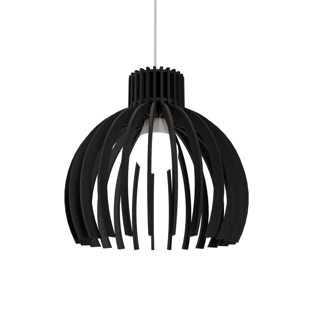 Stecche Di Legno Pendant Light in Charcoal (8.46-Inch).