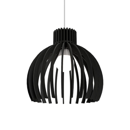 Stecche Di Legno Pendant Light in Charcoal (8.46-Inch).