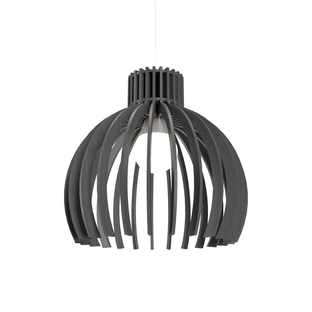 Stecche Di Legno Pendant Light in Organic Lead Grey (8.46-Inch).