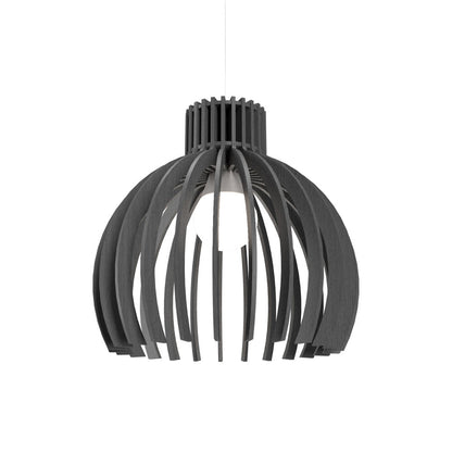 Stecche Di Legno Pendant Light in Organic Lead Grey (8.46-Inch).