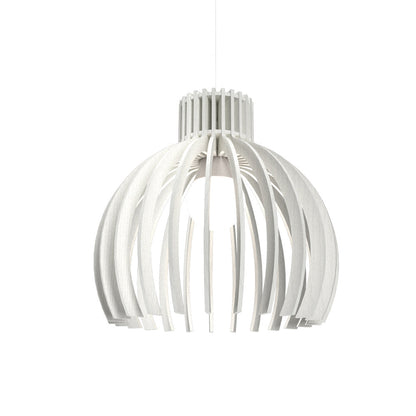 Stecche Di Legno Pendant Light in Organic White (8.46-Inch).