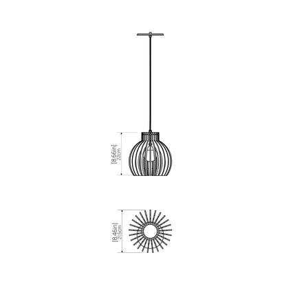 Stecche Di Legno Pendant Light - line drawing.