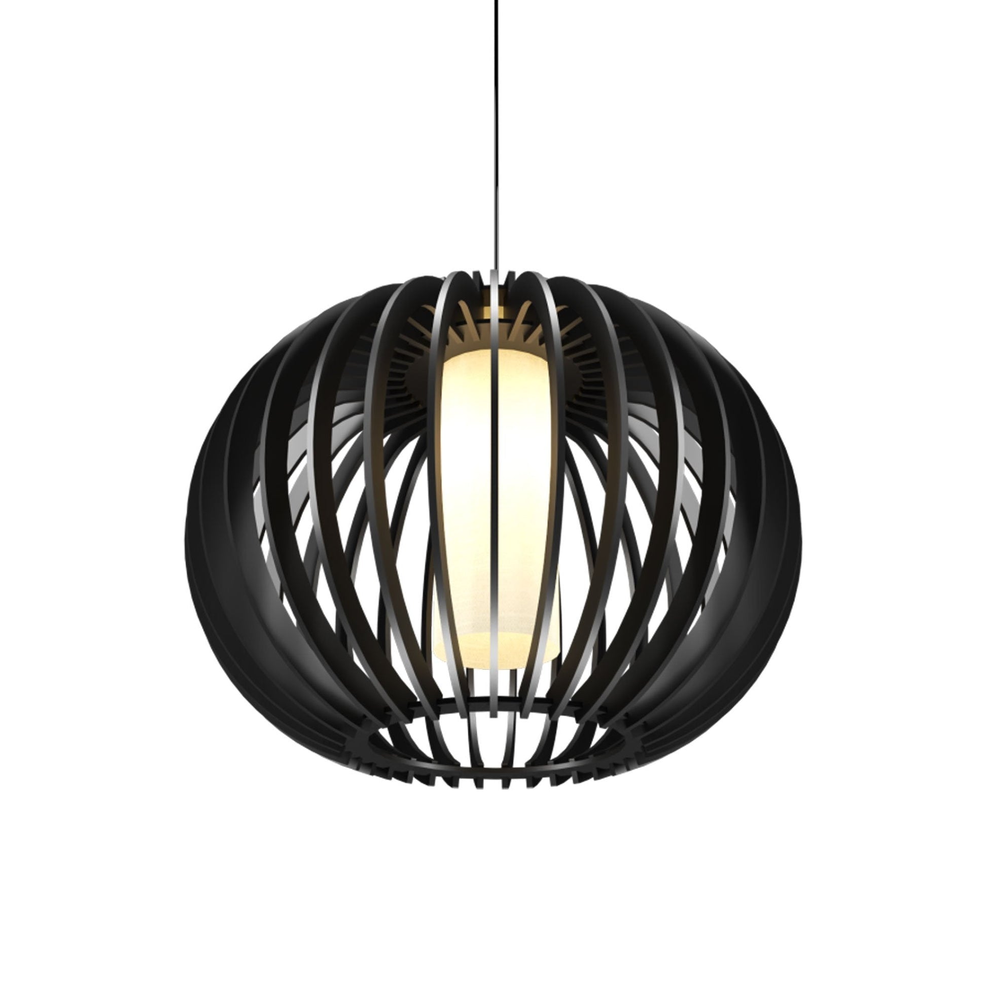 Stecche Di Legno Round Pendant Light.